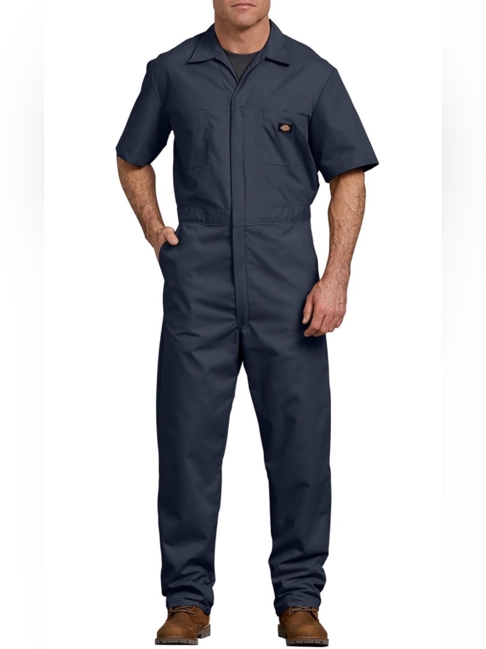 Dickies Short Sleeve Lightweight Coveralls, Dark Navy